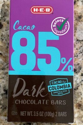 Cacao 85% dark chocolate bar