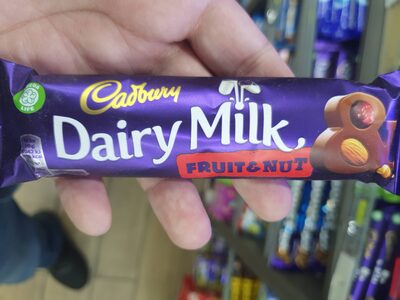 Cadbury dairy milk chocolate bar fruit and nut