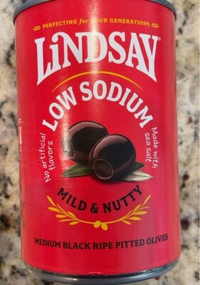 California Ripe Pitted Olives Low Sodium Medium