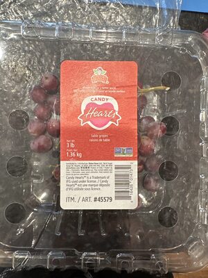 candy hearts table grapes