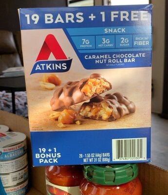 Caramel chocolate nut roll bar