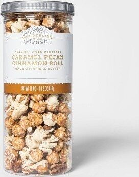 Caramel corn clusters caramel pecan cinnamon roll