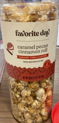 Caramel Pecan Cinnamon Roll Corn Clusters