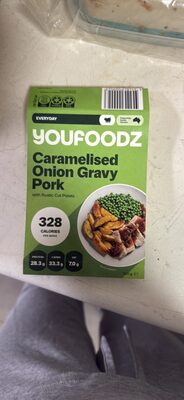 Caramelised Onion Gravy Pork with Rustic Cut Potato