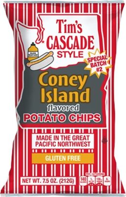 Cascade style potato chips