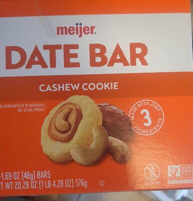 Cashew Cookie Date Bar
