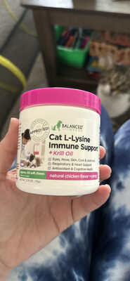 Cat L-Lysine Immune Support + Krill Oil