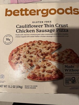 Cauliflower Thin Crust Chicken Sausage Pizza