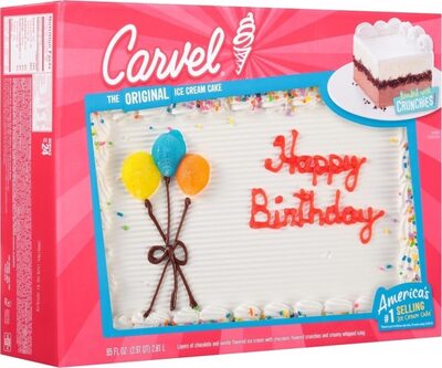 Celebration chocolate and vanilla ice cream cake