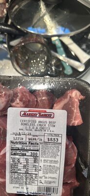 Certified Angus Beef Boneless Chuck Stew U.S.D.A Choice