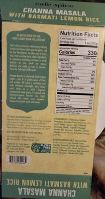 Channa masala with lemon rice mild