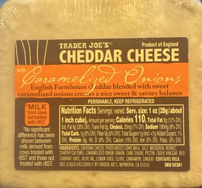 Cheddar Cheese With Caramelized Onions