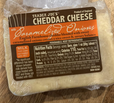 Cheddar Cheese with Caramelized Onions