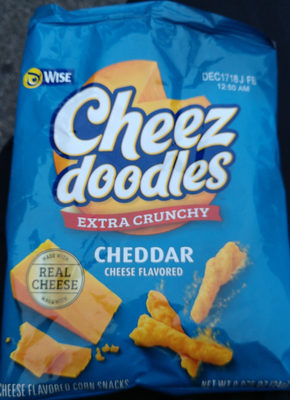 Cheese flavored corn snacks