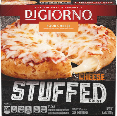 Cheese stuffed crust four cheese frozen pizza