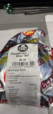 Cheeseburger Kaiser Roll