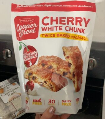 Cherry white chunk twice baked cookies
