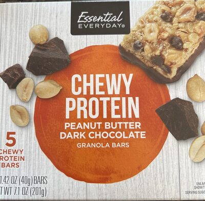 Chewy protein Peanut Butter Dark Chocolate Granola Bar