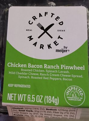 Chicken Bacon Ranch Pinwheel