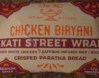 Chicken Biryani Kati Street Wrap