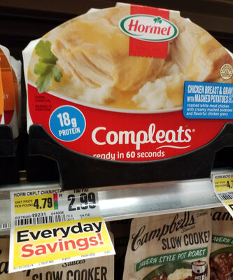 Chicken breast & gravy with mashed potatoes with rib meat roasted white meat chicken with creamy mashed potatoes and flavorful chicken gravy