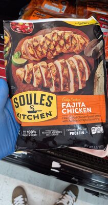 Chicken fajitas breast strips with rib meat , chicken fajitas