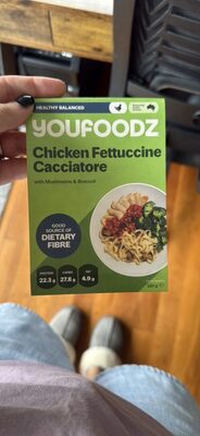 Chicken Fettuccine Cacciatore with Mushrooms & Broccoli