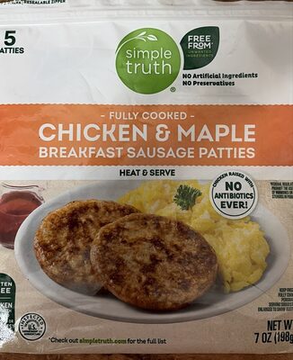 Chicken & maple breakfast sausage patties