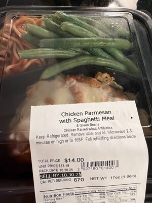 Chicken Parmesan with Spaghetti Meal