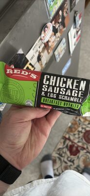 CHICKEN SAUSAGE & EGG SCRAMBLE BREAKFAST BURRITO