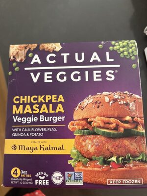 Chickpea Masala veggie burger