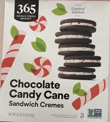 Chocolate Candy Cane Sandwich Cremes