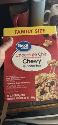 Chocolate Chip Chewy Granola Bars