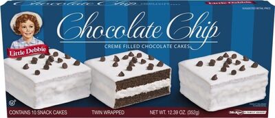 Chocolate chip creme filled chocolate cakes