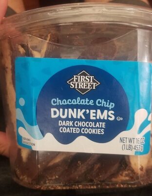 Chocolate Chip Dunk'Ems - Dark Chocolate Coated Cookies