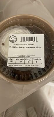 Chocolate Coconut Brownie Bites