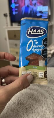 Chocolate con leche sin azúcares agregados