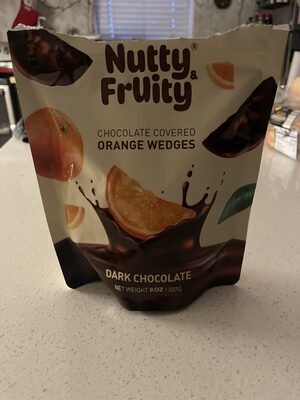 Chocolate covered orange wedges