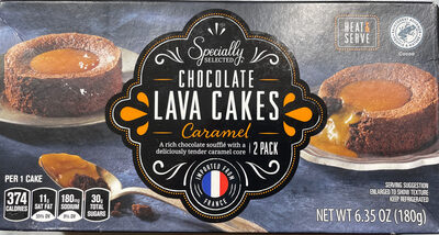 Chocolate lava cakes - caramel