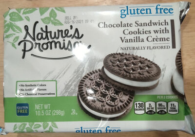 Chocolate Sandwich Cookies With Vanilla Creme