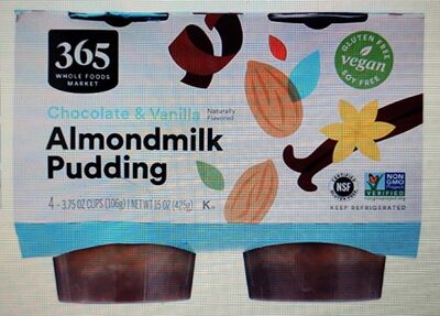 Chocolate & vanilla almondmilk pudding