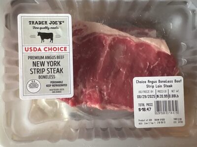 Choice Angus Beef New York Strip Steak