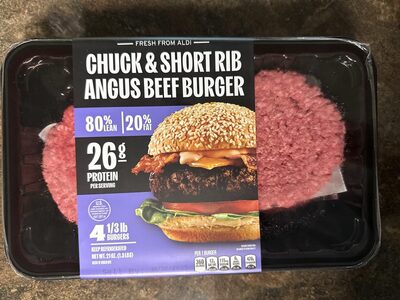 Chuck & Short Rib Angus Beef Burger