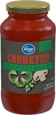 Chunky green pepper & mushroom pasta sauce