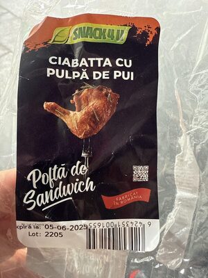 Ciabatta Cu Pulpa De Pui
