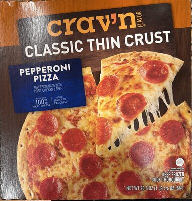 Classic Thin Crust Pepperoni Pizza
