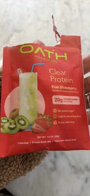 Clear protein kiwi strawberry