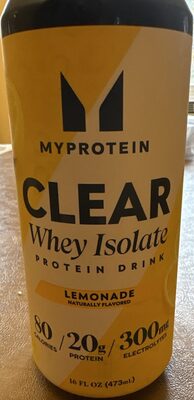 Clear Whey Isolate Lemonade Can