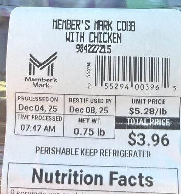 Cobb Chicken Salad with Chicken