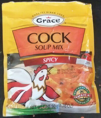 Cock flavored soup mix, spicy
